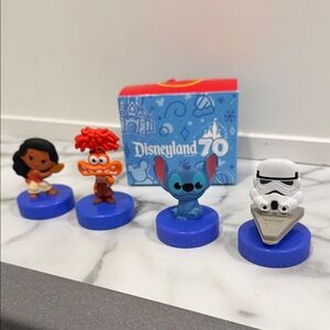 McDonald's Disneyland 70 Character Toy Set with Blue Bases